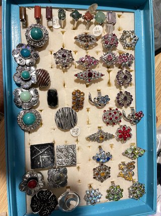 Lote Anillos Bisutería Varios Diseños