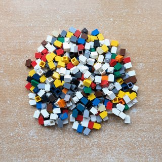 Lote de 260 piezas LEGO de 1x1 (ID 3005)