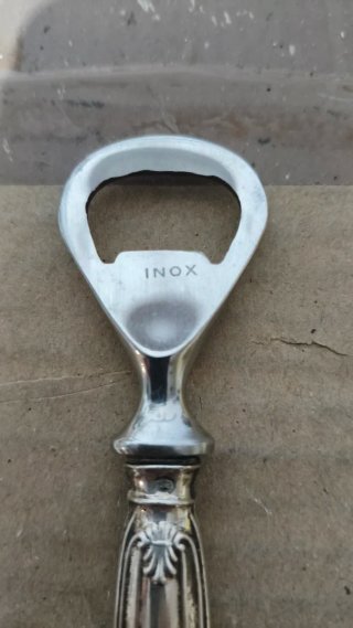 Apribottiglie Manico Argento Acciaio Inox