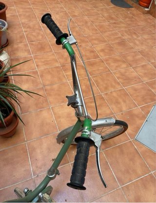 Bicicleta plegable verde
