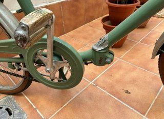 Bicicleta plegable verde