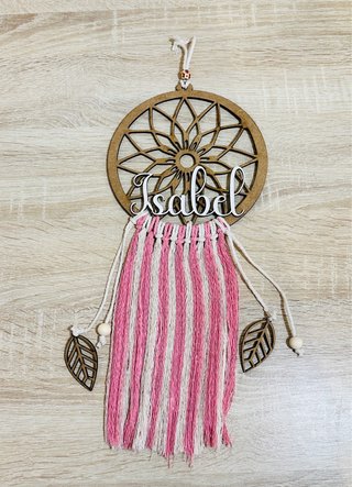 Atrapasueños madera personalizado Isabel