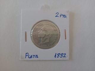 2 Pesetas Plata 1882 Alfonso XII