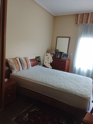 Cama 1.20m madera y tela