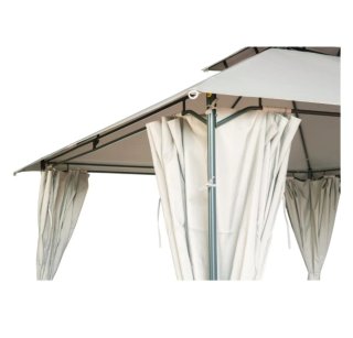 Cenador/carpa aluminio con cubierta y cortinas 3x3