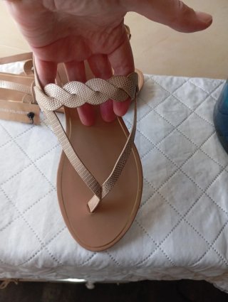 Sandalias Anna Field Beige/Dorado