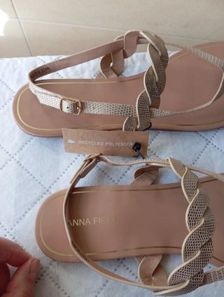 Sandalias Anna Field Beige/Dorado