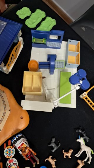 Casa de muñecas Playmobil, veterinario, casa apach