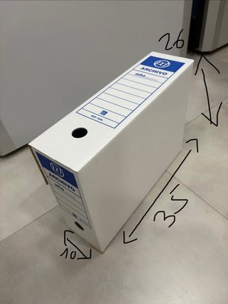 Caja Archivo PD Folio Blanco y Azul