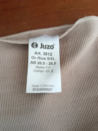 Pés Elásticos Juzo XL Sem Dedos Bege/Cinza