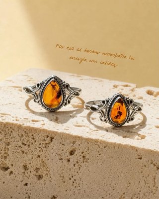 Anillo Plata 925 con Ámbar
