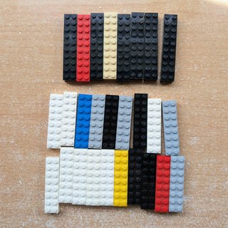 Lote 27 Piezas LEGO 2x8 y 2x10