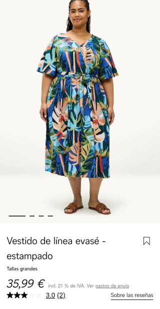 Vestido C&A estampado tropical