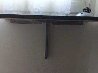 Mesa abatible IKEA madera negra como nueva!.