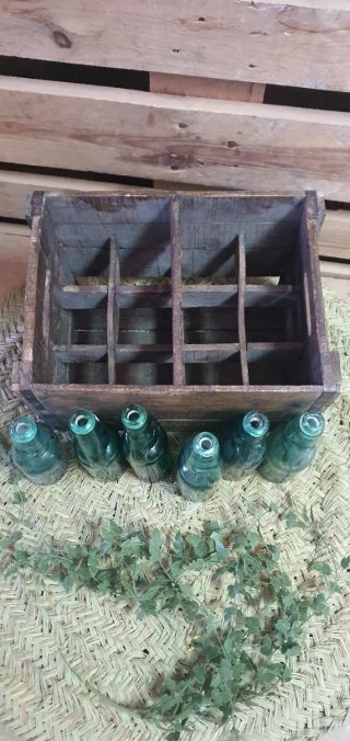 Caja de madera gaseosas canica