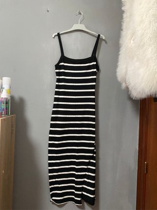 Vestido largo de rayas