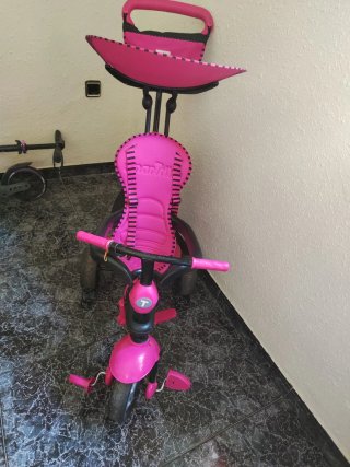 Bicicleta infantil Ryder rosa 4 ruedas