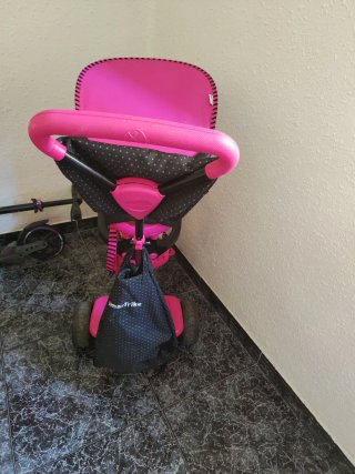 Bicicleta infantil Ryder rosa 4 ruedas