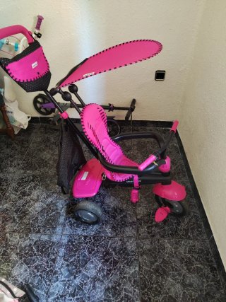 Bicicleta infantil Ryder rosa 4 ruedas