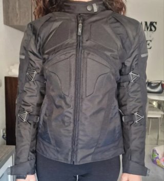 Chaqueta de moto negra