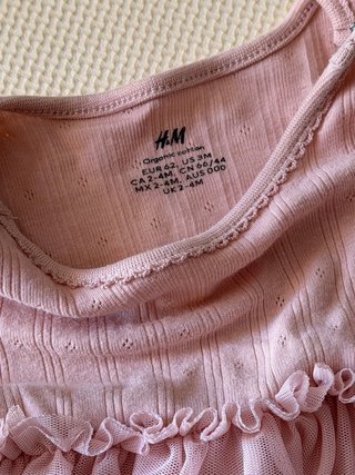 Vestido rosa bebé 4-6 meses H&M