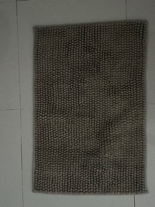 Alfombra de baño marrón/gris