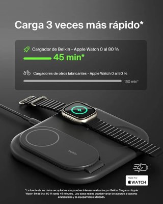 Belkin BoostCharge Cargador Magnético Plegable 3 e