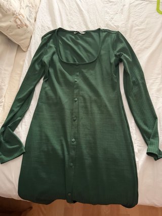 Vestido verde de manga larga