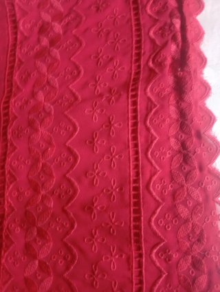 Blusa de encaje roja