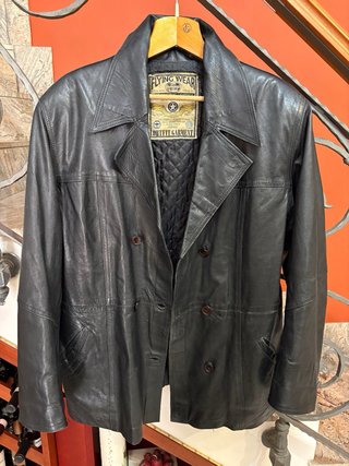Giacca Doppio Petto in vera pelle morbida vintage