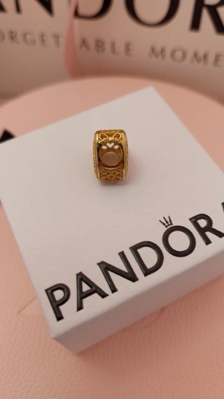 Charm Pandora Corazón Chapado Oro Amarillo