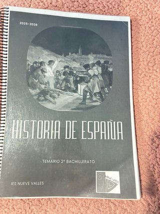 Temario de historia de españa completo, 2 bach