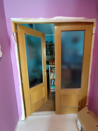 7 Puertas Madera + 2  con Cristal (79x28 cm)