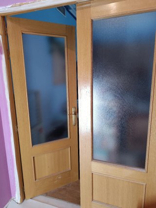 7 Puertas Madera + 2  con Cristal (79x28 cm)
