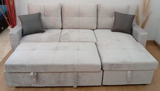·Sofá ·Cama "PAU", ·Terciopelo, Cómodo. ¡OFERTA!