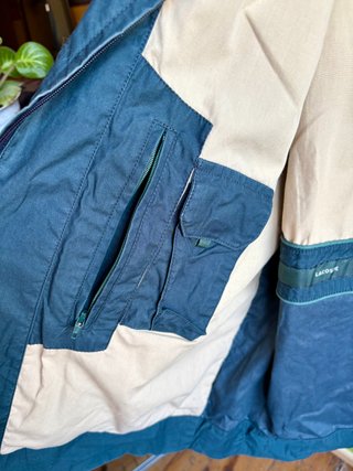 Cazadora Lacoste XL Azul Gabardina Forrada