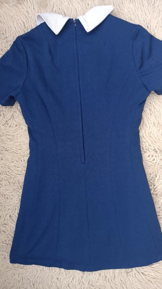 Abito stile anni '60 blu e bianco