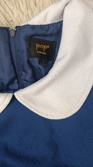 Abito stile anni '60 blu e bianco