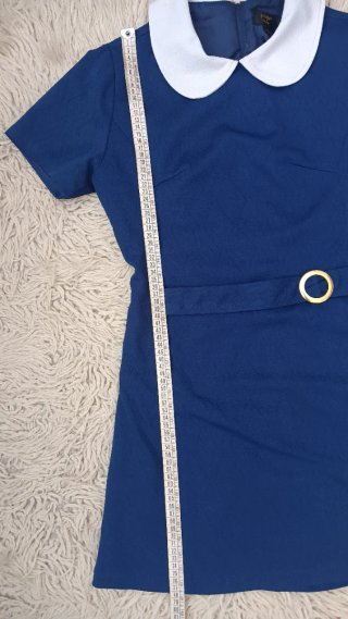 Abito stile anni '60 blu e bianco