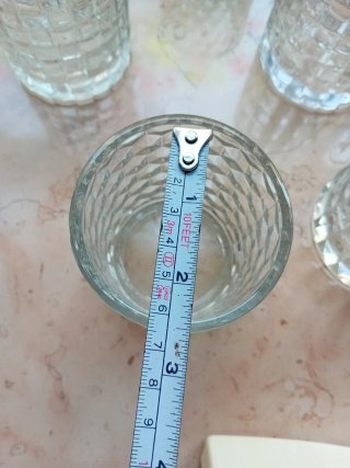 Bicchieri portacandela in vetro 5 pezzi