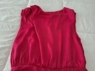 Vestido largo fucsia