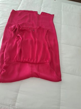 Vestido largo fucsia