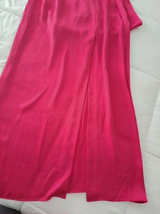 Vestido largo fucsia
