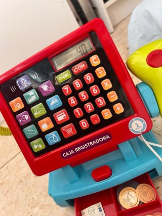 Caja registradora de juguete de supermercado