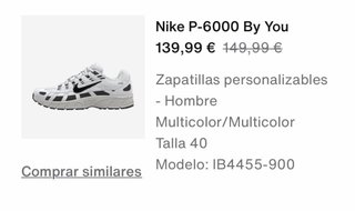 Nike P6000 Talla 40 Nike By You Piel