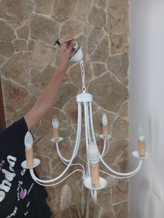 Lámpara colgante blanca para dormitorio