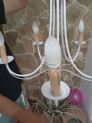 Lámpara colgante blanca para dormitorio