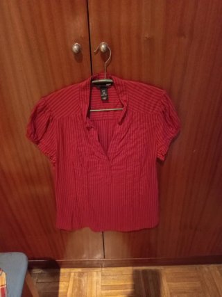Blusa H&M Rayas Rojas Talla S Madrid