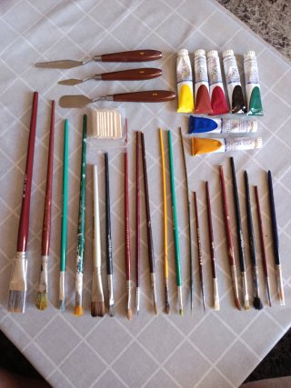 Caja de madera para pinturas arte Titan