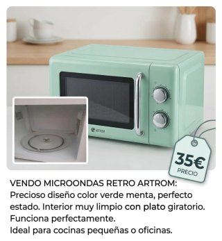 Microondas Retro Verde Menta ARTROM